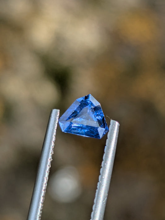 0.61ct Triangle Cut Natural Blue Sapphire – Precision Cut Ceylon Gemstone