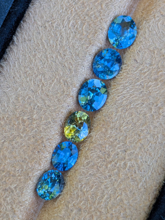 Natural Bi-Colour Sapphire Ovals Parcel – 3.28ct Ceylon Gemstones