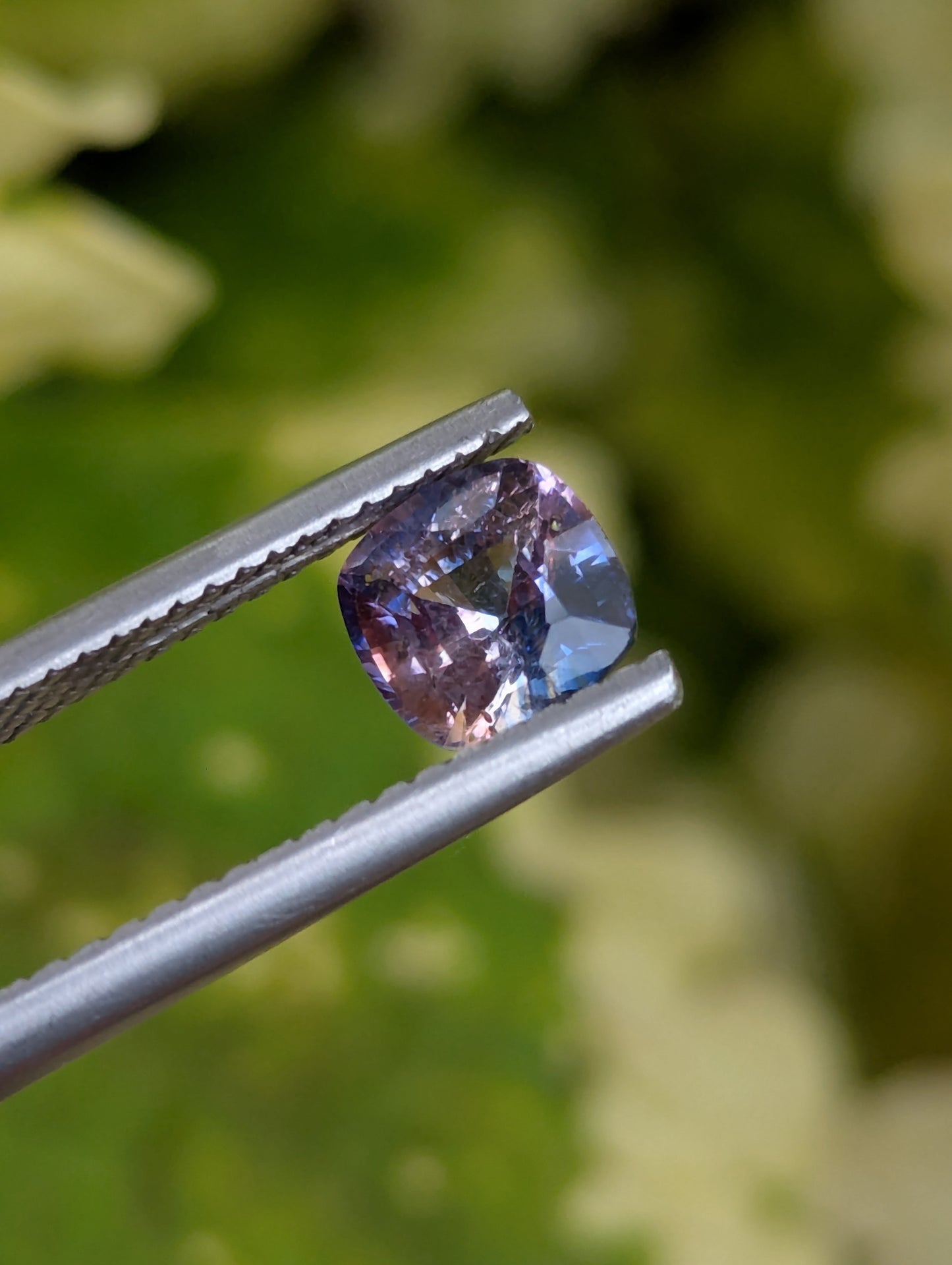Natural Bicolour Sapphire 1.28 Ct Cushion Cut – Blue & Sunset Tone