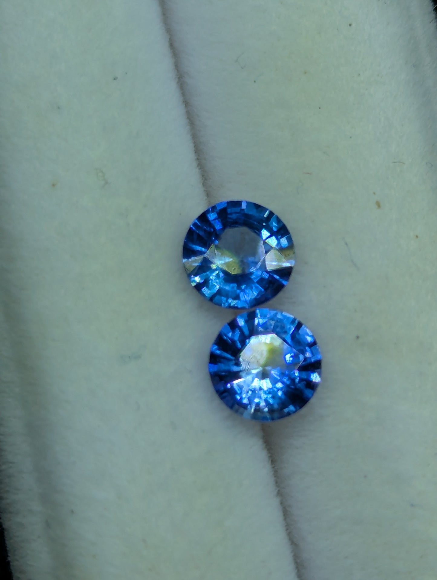 Natural Ceylon Blue Sapphire Pair 1.10Ct Round 5.1mm | Clean Matching Heated Sapphire Gemstones | Sri Lanka Rathnapura Origin