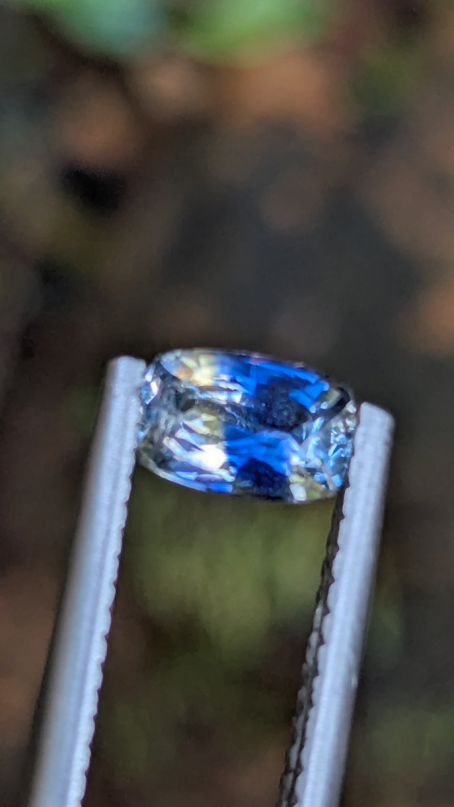 Natural Ceylon Bi-Color Sapphire 0.80 Ct Cushion Cut | Blue & Yellow Heated Sapphire