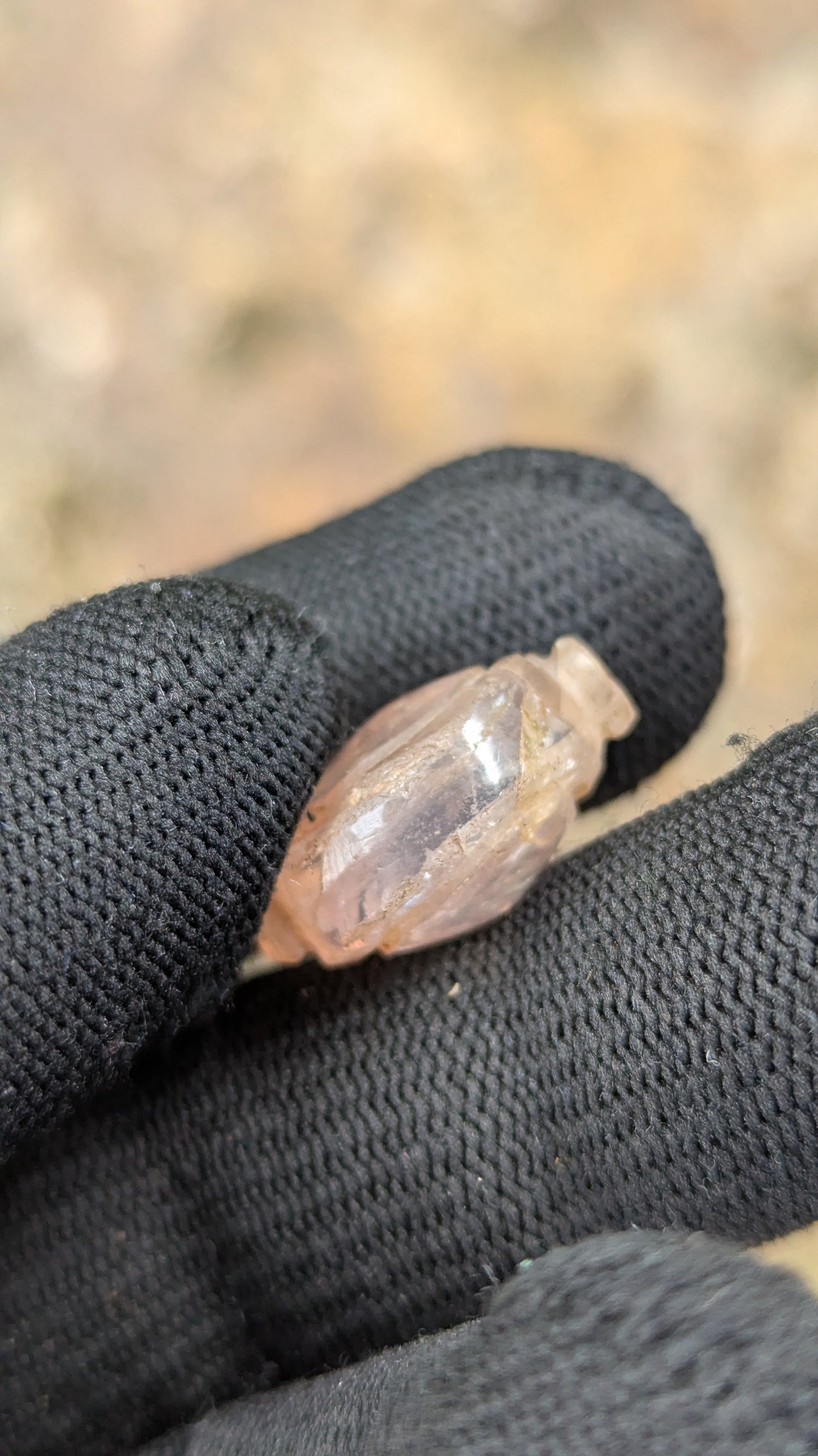 Natural Transparent Rose Quartz Hand-Carved Mukkuru Bead | 25.00 ct | One-of-a-Kind Sri Lankan Collector's Gem