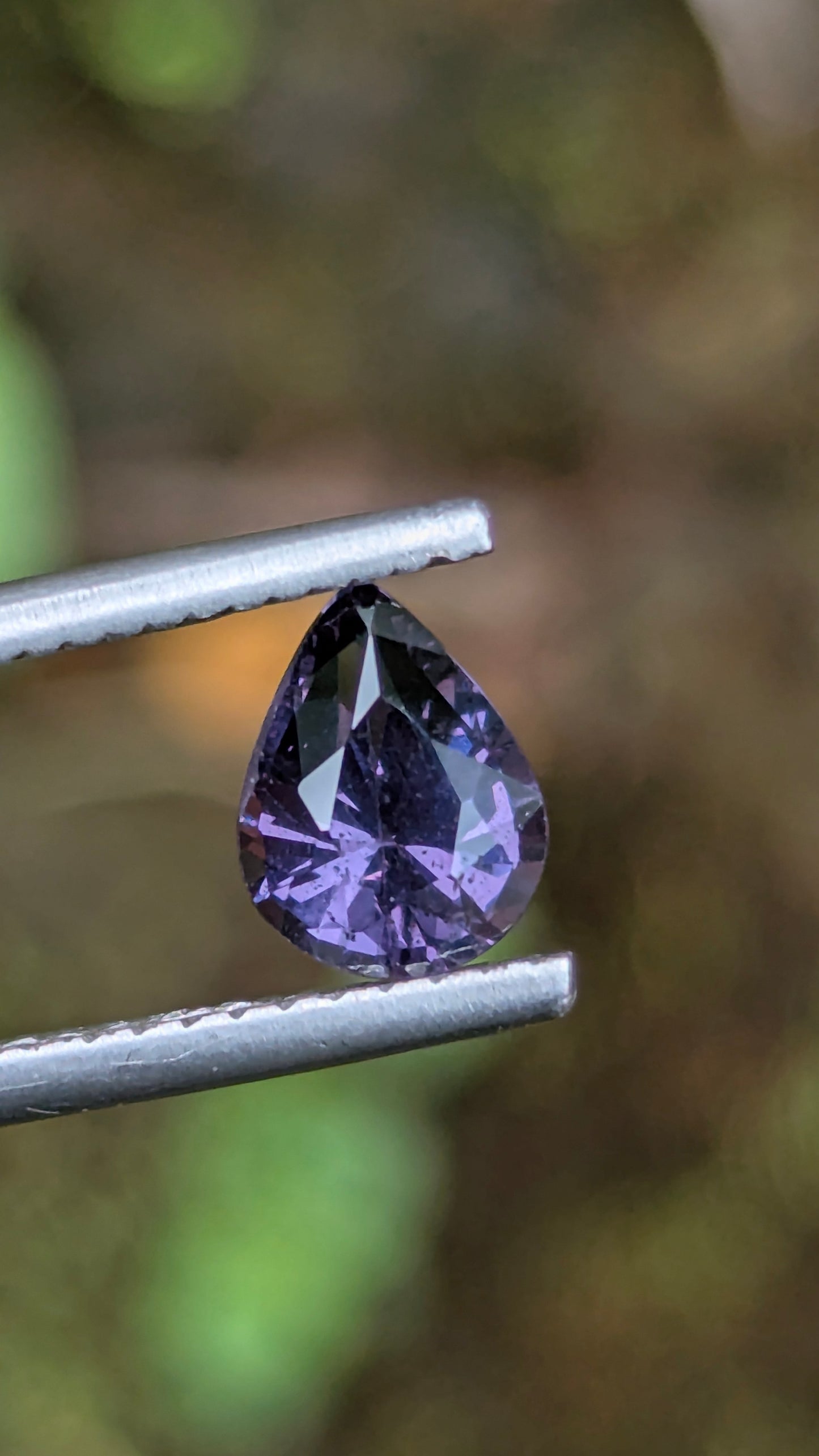 Natural Purple Spinel 1.06 Ct Pear Cut – Unheated & Untreated