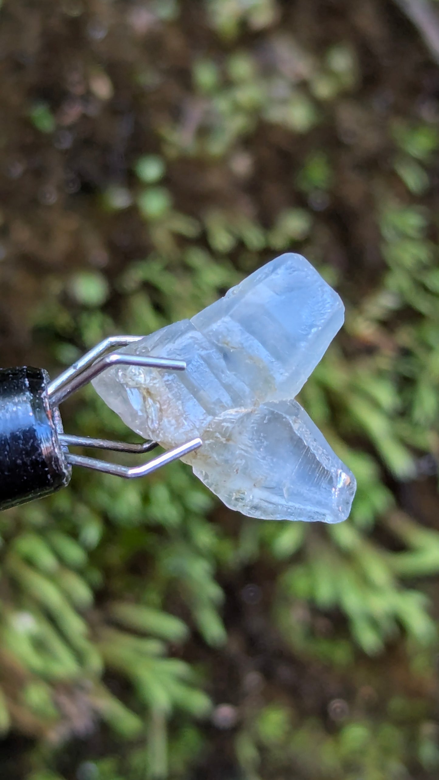 Natural Pale Blue Geuda Sapphire Crystal – 4.45 ct Twin Crystal | Unheated Ceylon Sapphire