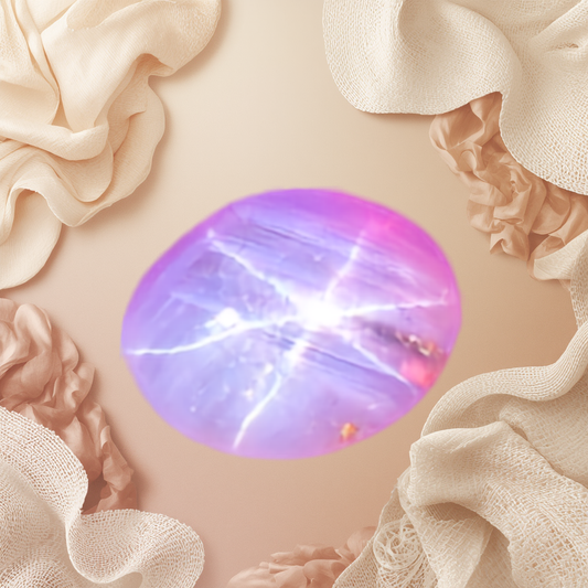 Natural 6-Ray Blue-Violet Star Sapphire 6.48 Ct | Unheated | Sri Lanka