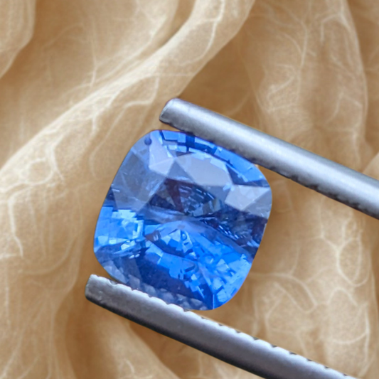 Natural Unheated Blue Sapphire 1.56 Ct | Cushion Cut | Ceylon Sapphire