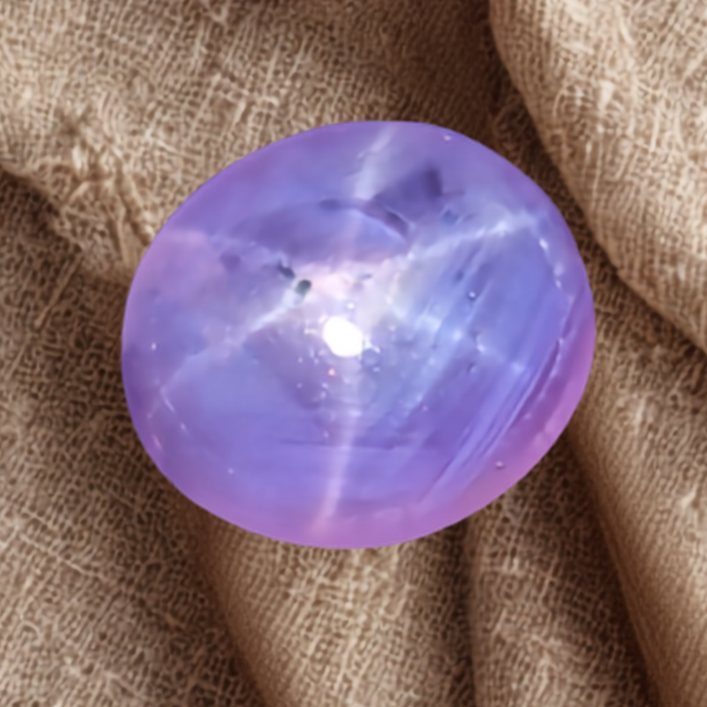 Natural Purple Star Sapphire 2.57 Ct | Oval Cabochon | Sri Lanka
