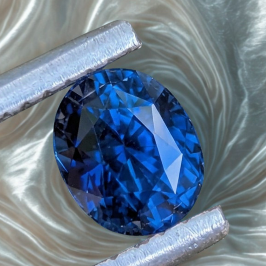 Natural Royal Blue Sapphire 0.90 Ct | Oval Cut | Eye Clean | Ceylon Gemstone
