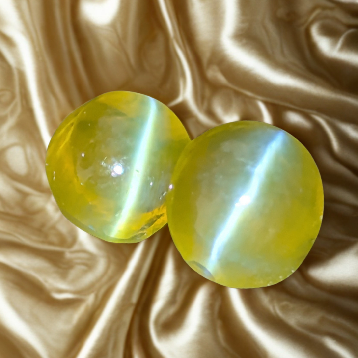 Natural Chrysoberyl Cat's Eye Pair – 1.80 Ct Total Weight | Unheated & Untreated | Sri Lanka