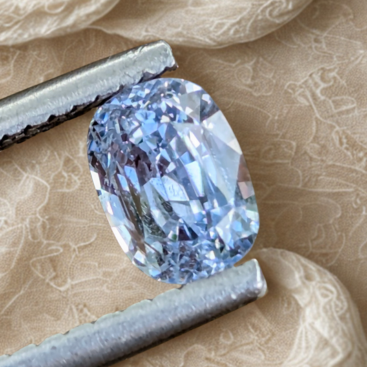 Natural White Sapphire 1.19 Ct | Oval Cut | VVS | Ceylon Gemstone