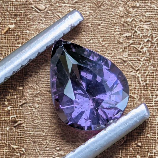 Natural Purple Spinel 1.06 Ct Pear Cut – Unheated & Untreated
