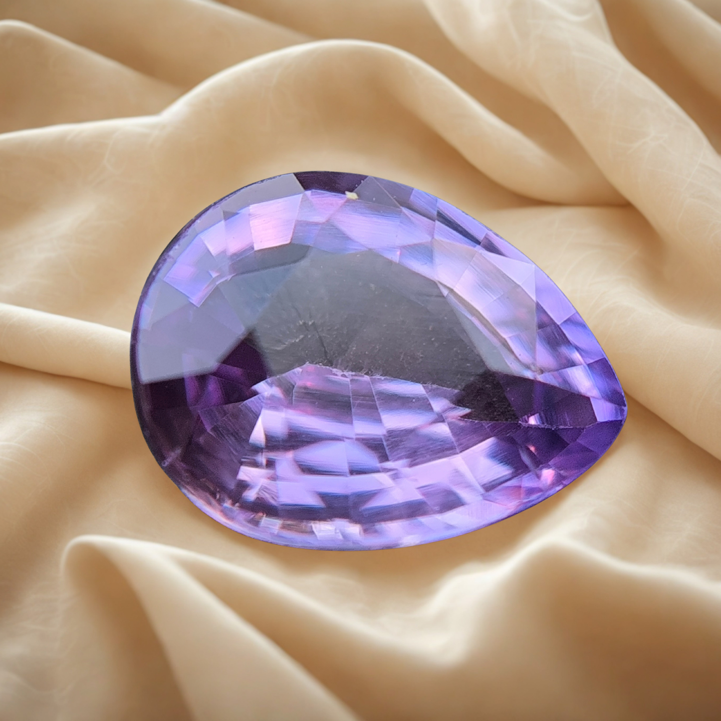 Natural Purple Sapphire 1.17ct Drop Shape – Heated Clean Gemstone