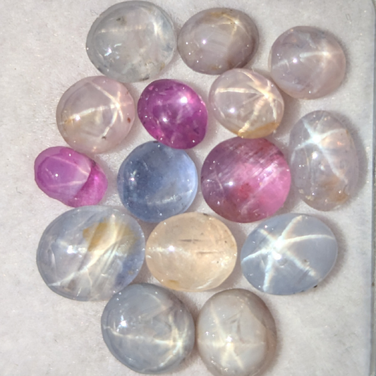Natural Star Sapphire & Chrysoberyl Cat’s Eye Parcel – 17.8ct (19pcs) VS–VVS | Sri Lanka Origin