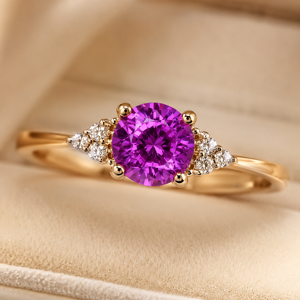 Natural Ceylon Purple Sapphire – 5mm Round | VVS Clarity | Heated | Ratnapura, Sri Lanka