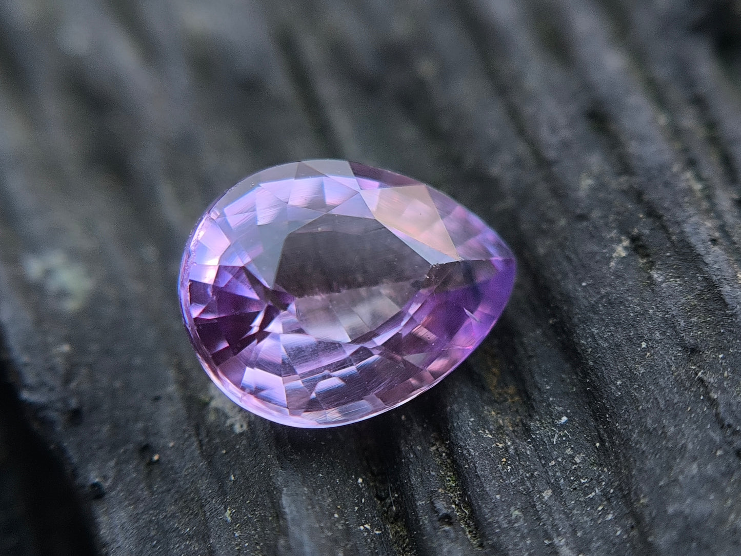 Natural Purple Sapphire 1.17ct Drop Shape – Heated Clean Gemstone