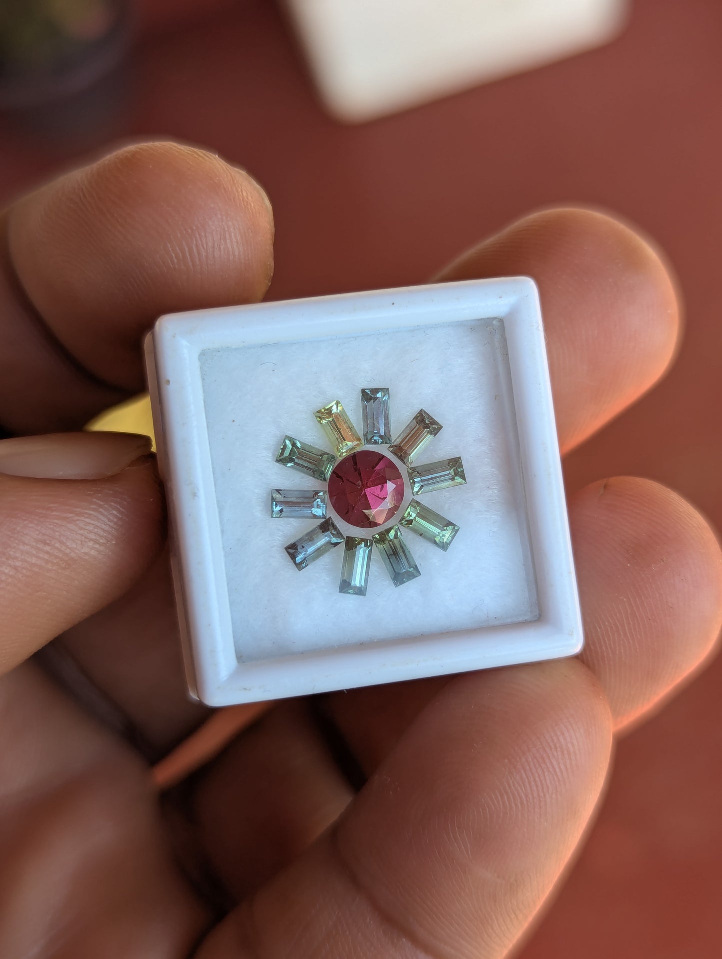 Unheated Natural Sapphire & Garnet Set – 1.72ct Sapphire with 0.70ct Garnet Center