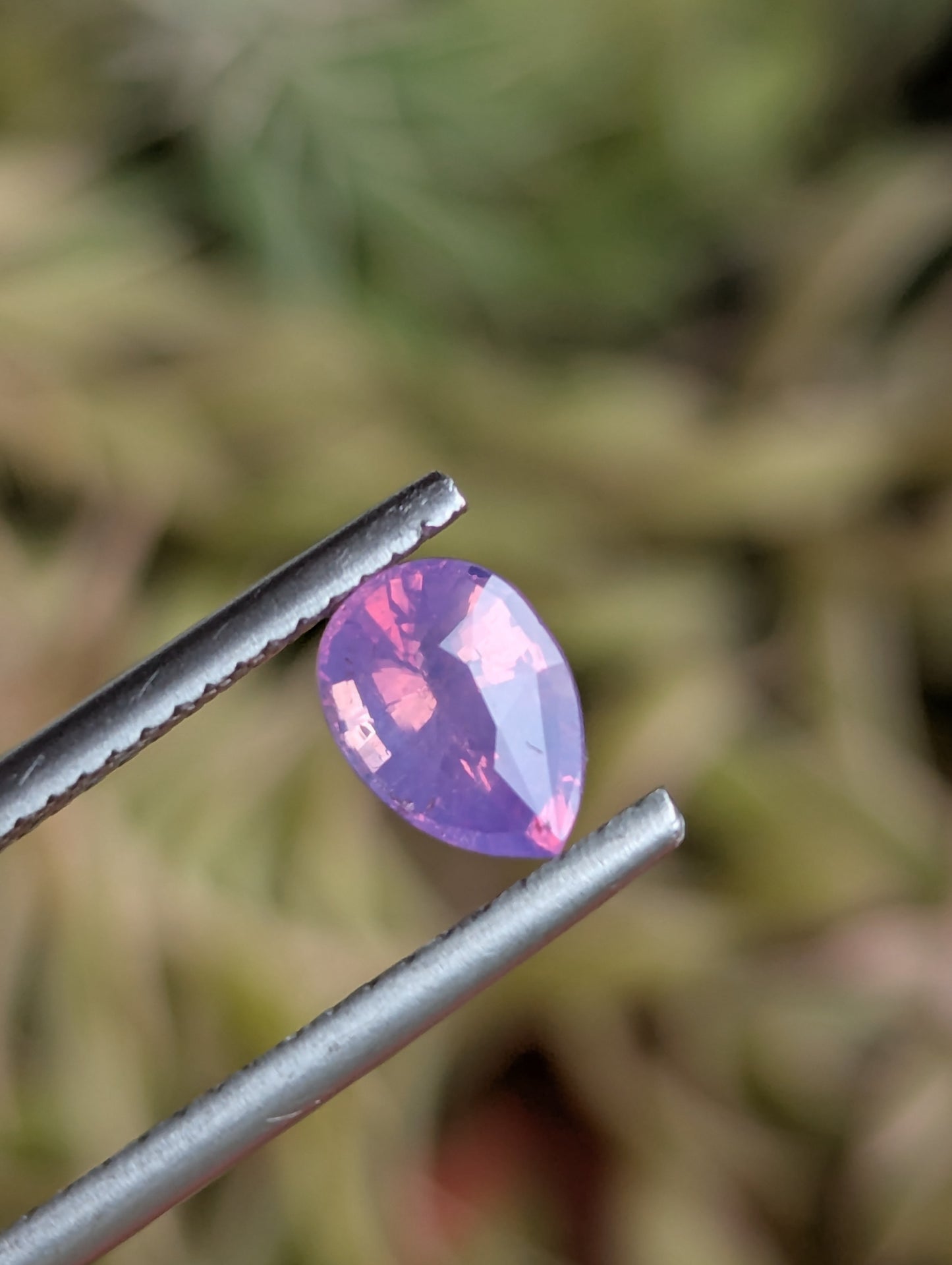 Natural Unheated Padparadscha Sunset Sapphire 0.93ct Drop Shape VS Clarity | Silky Blue Tint | Eye Clean Ceylon Gemstone | Fine Jewelry Gem