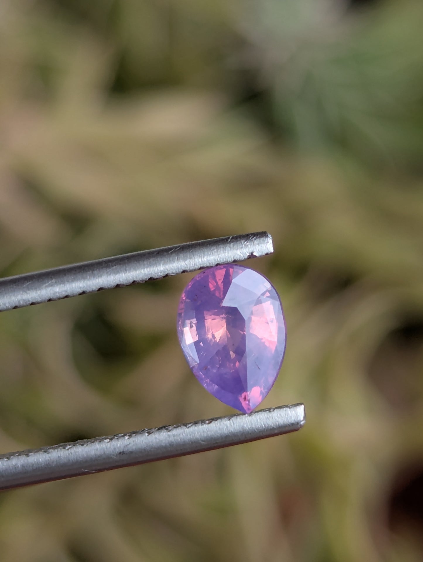 Natural Unheated Padparadscha Sunset Sapphire 0.93ct Drop Shape VS Clarity | Silky Blue Tint | Eye Clean Ceylon Gemstone | Fine Jewelry Gem