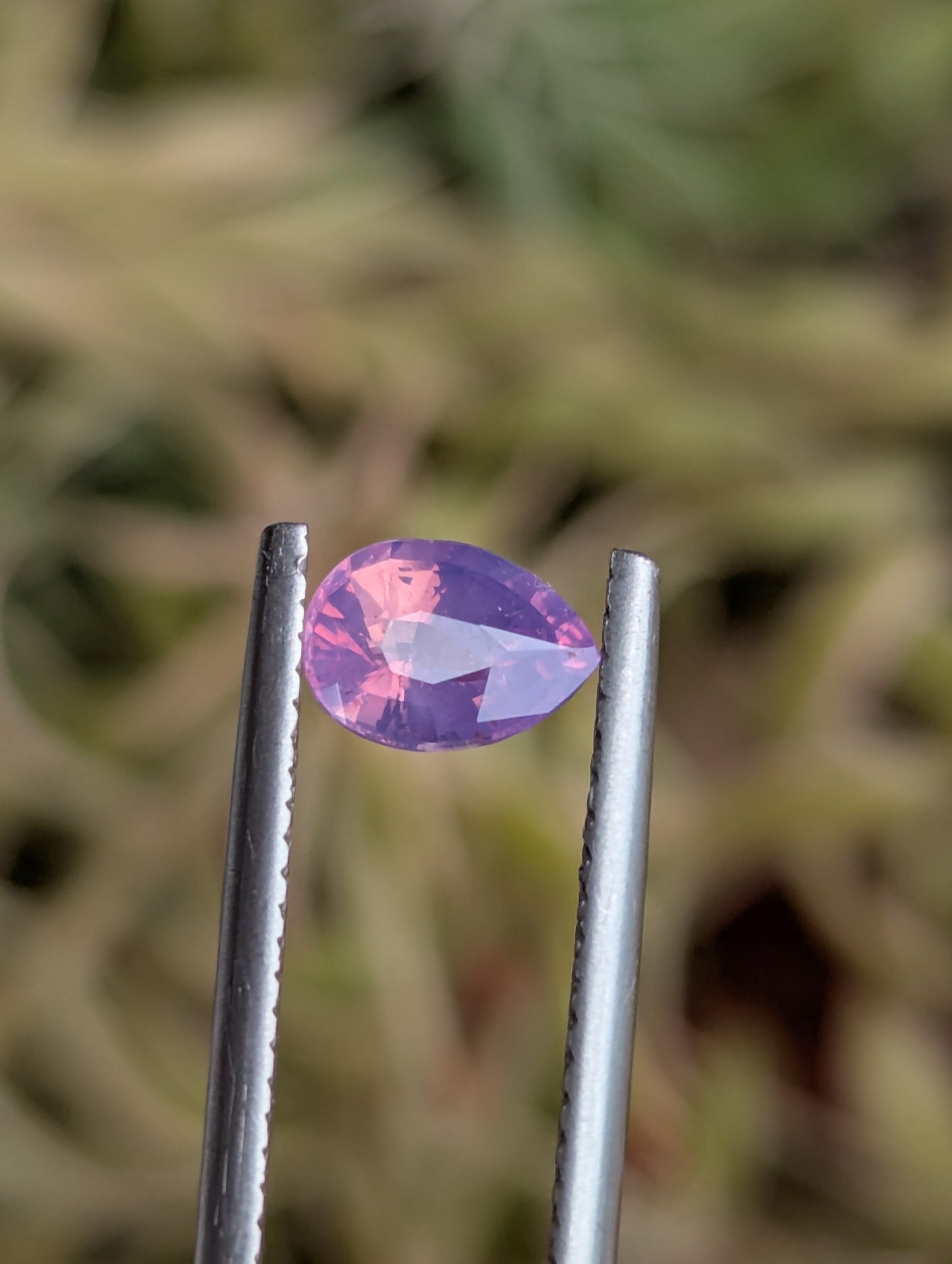 Natural Unheated Padparadscha Sunset Sapphire 0.93ct Drop Shape VS Clarity | Silky Blue Tint | Eye Clean Ceylon Gemstone | Fine Jewelry Gem