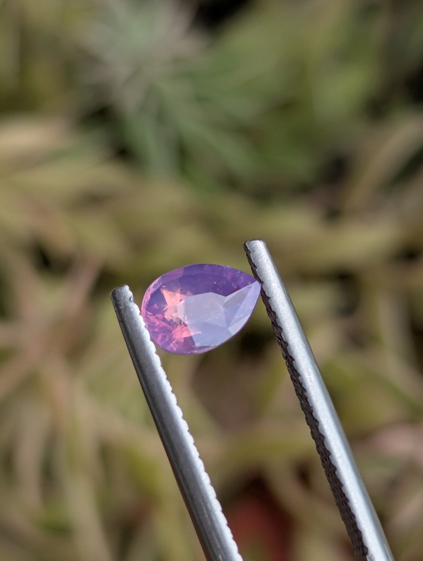Natural Unheated Padparadscha Sunset Sapphire 0.93ct Drop Shape VS Clarity | Silky Blue Tint | Eye Clean Ceylon Gemstone | Fine Jewelry Gem