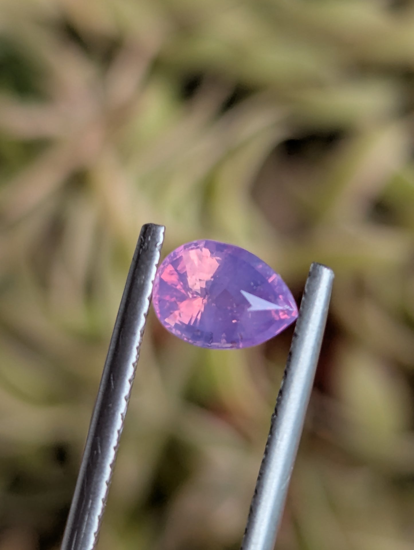 Natural Unheated Padparadscha Sunset Sapphire 0.93ct Drop Shape VS Clarity | Silky Blue Tint | Eye Clean Ceylon Gemstone | Fine Jewelry Gem