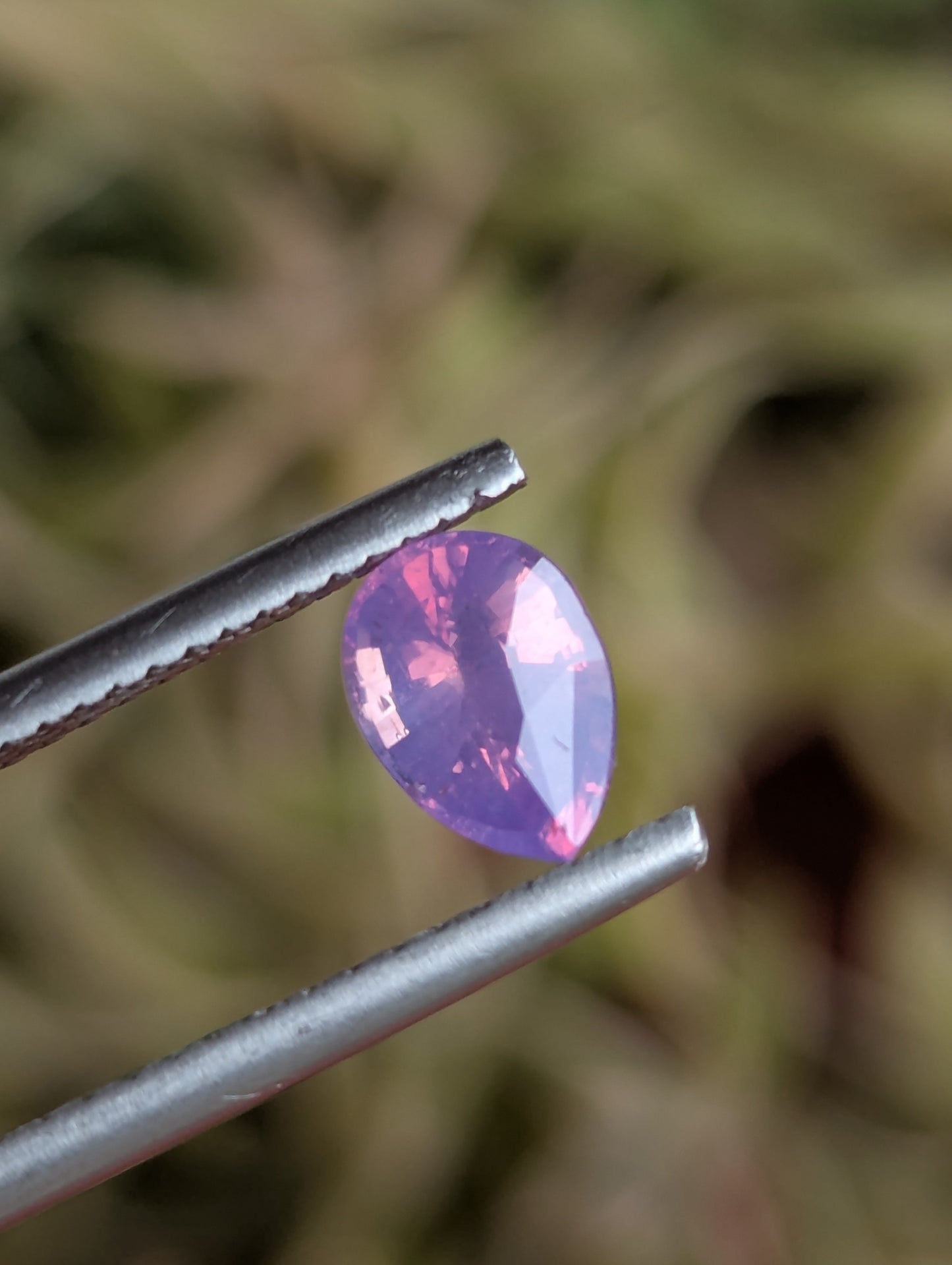 Natural Unheated Padparadscha Sunset Sapphire 0.93ct Drop Shape VS Clarity | Silky Blue Tint | Eye Clean Ceylon Gemstone | Fine Jewelry Gem