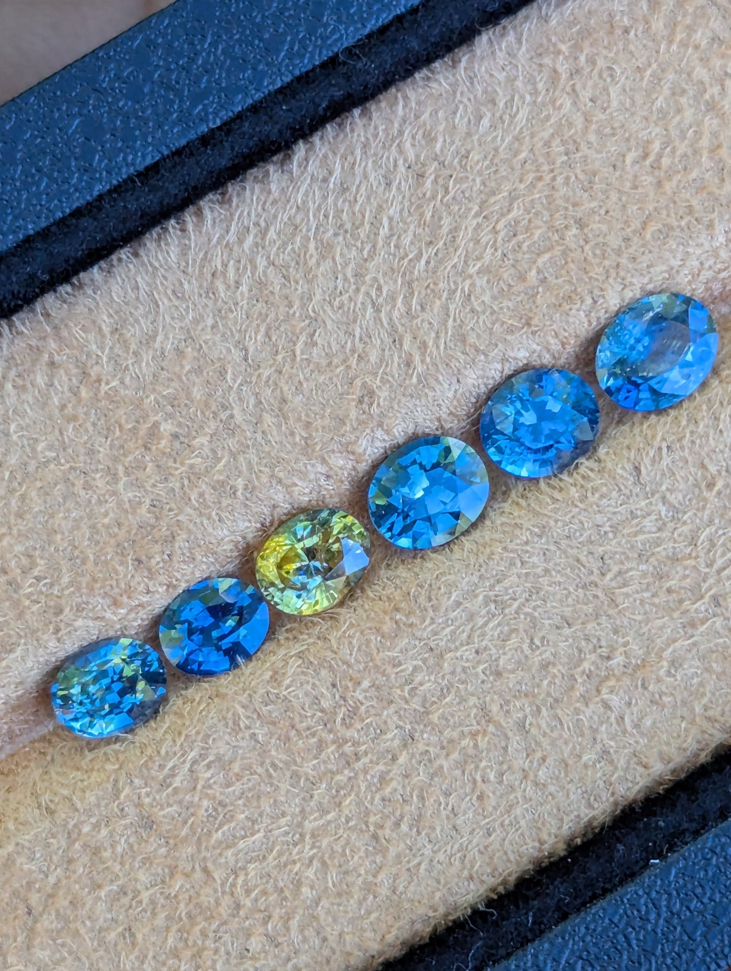Natural Bi-Colour Sapphire Ovals Parcel – 3.28ct Ceylon Gemstones
