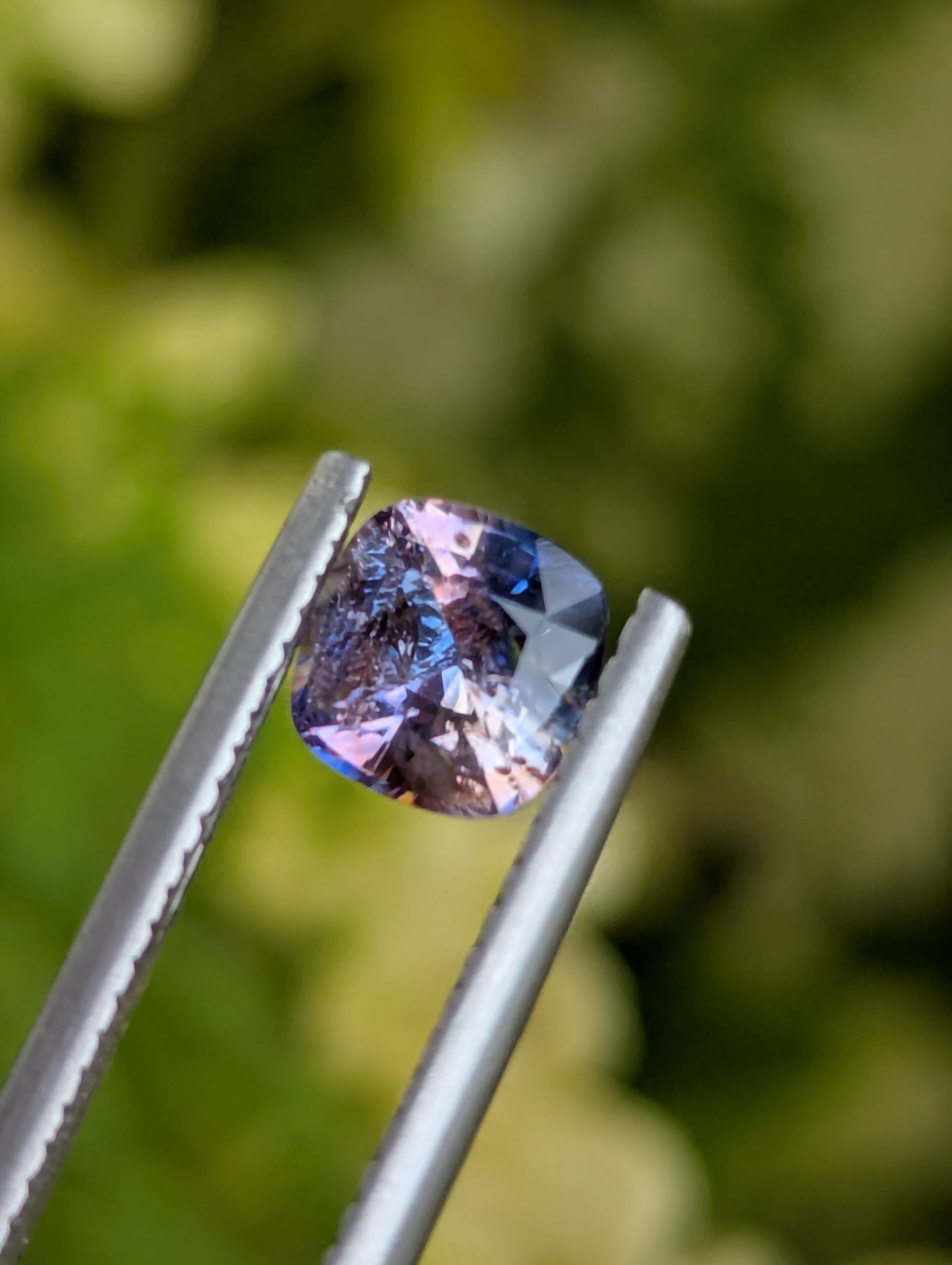 Natural Bicolour Sapphire 1.28 Ct Cushion Cut – Blue & Sunset Tone