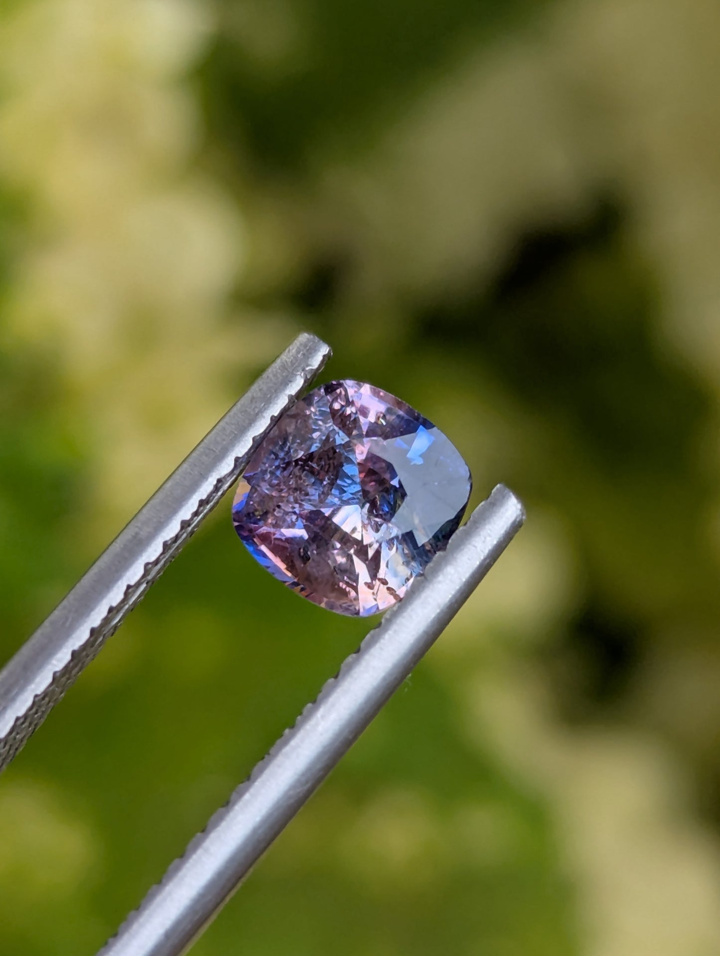 Natural Bicolour Sapphire 1.28 Ct Cushion Cut – Blue & Sunset Tone