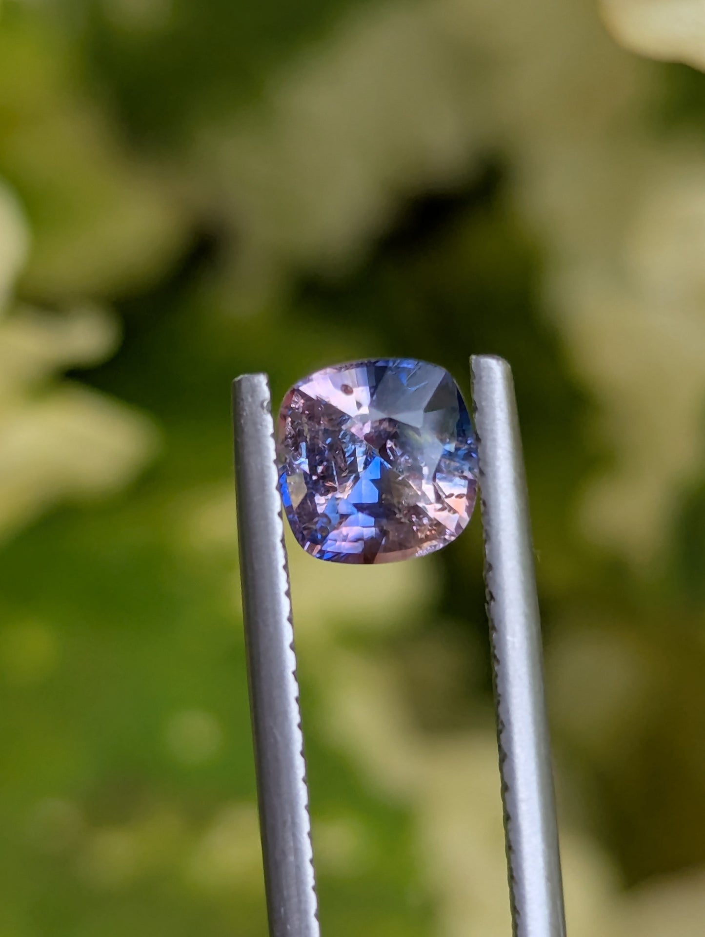 Natural Bicolour Sapphire 1.28 Ct Cushion Cut – Blue & Sunset Tone