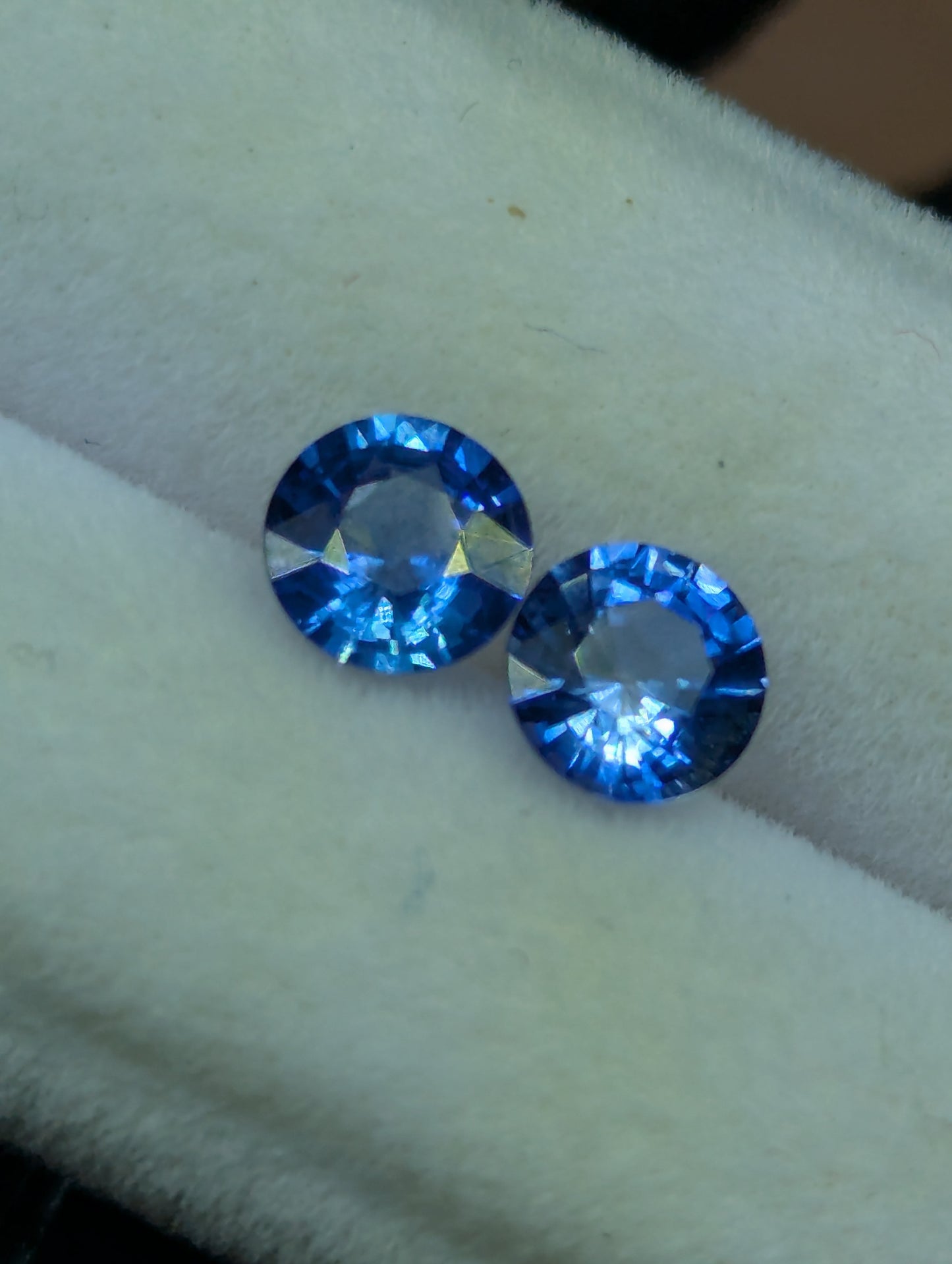 Natural Ceylon Blue Sapphire Pair 1.10Ct Round 5.1mm | Clean Matching Heated Sapphire Gemstones | Sri Lanka Rathnapura Origin