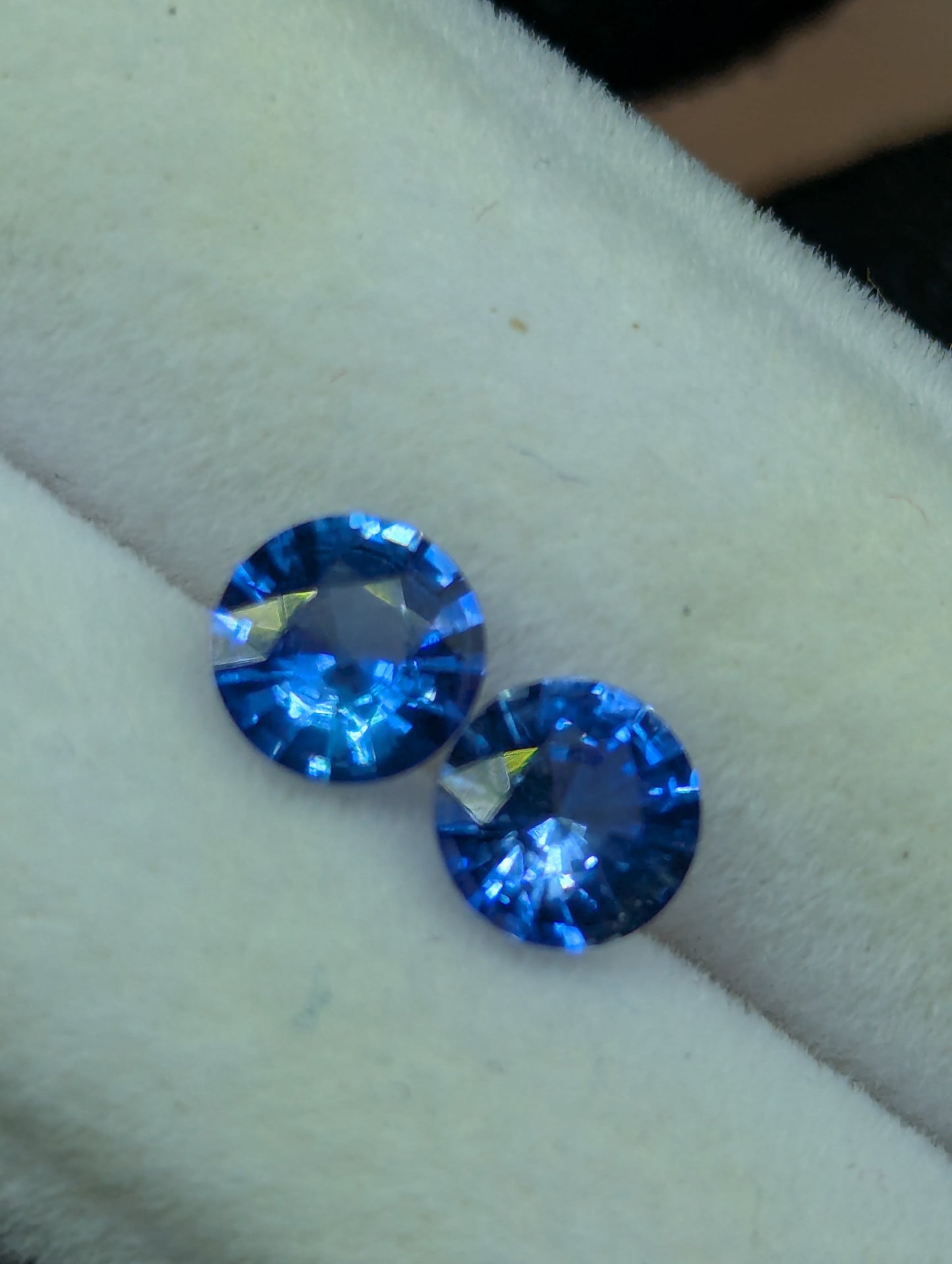 Natural Ceylon Blue Sapphire Pair 1.10Ct Round 5.1mm | Clean Matching Heated Sapphire Gemstones | Sri Lanka Rathnapura Origin