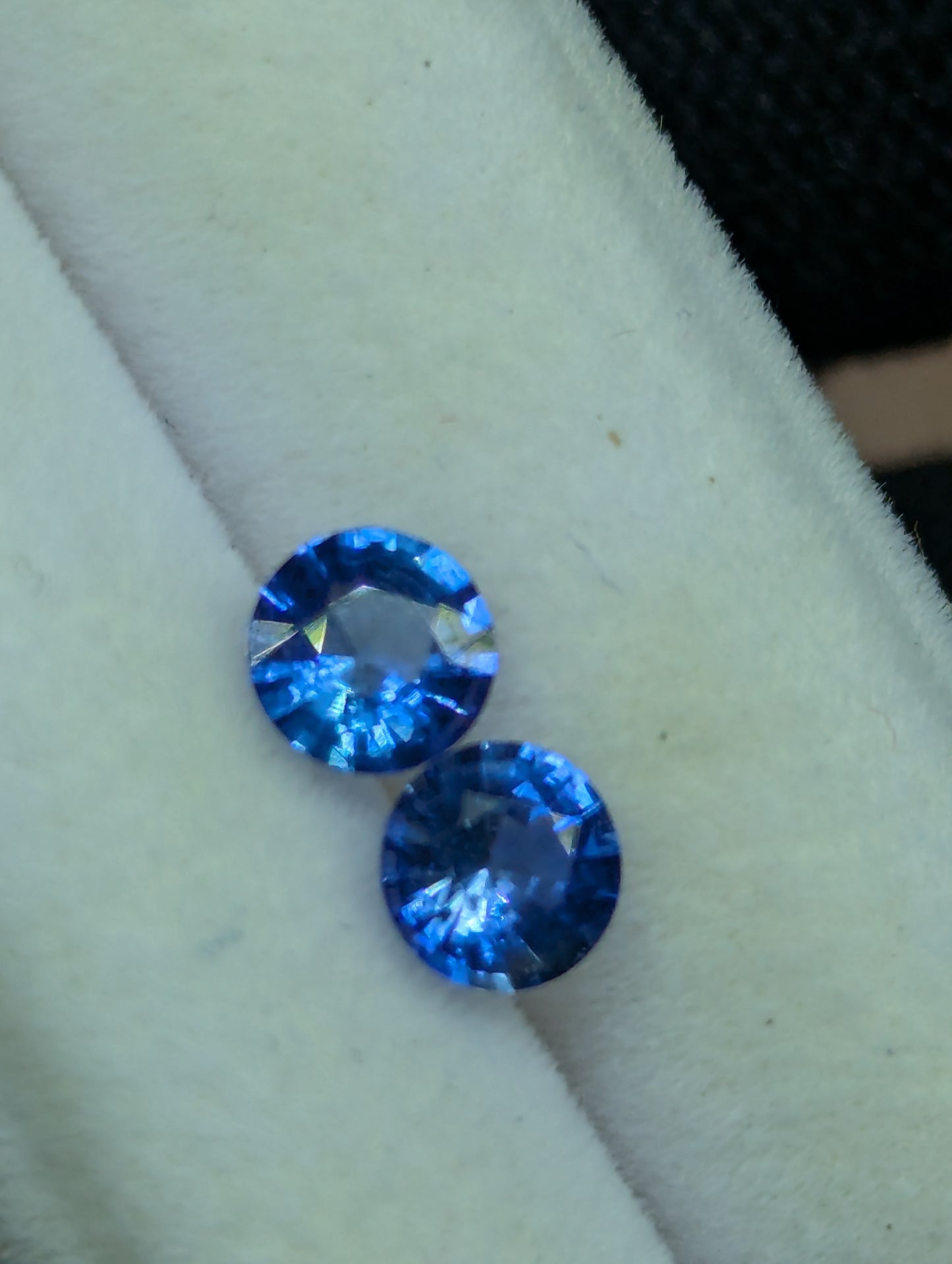 Natural Ceylon Blue Sapphire Pair 1.10Ct Round 5.1mm | Clean Matching Heated Sapphire Gemstones | Sri Lanka Rathnapura Origin