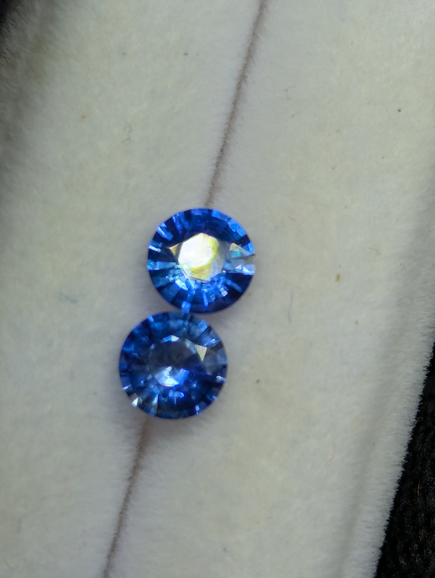 Natural Ceylon Blue Sapphire Pair 1.10Ct Round 5.1mm | Clean Matching Heated Sapphire Gemstones | Sri Lanka Rathnapura Origin