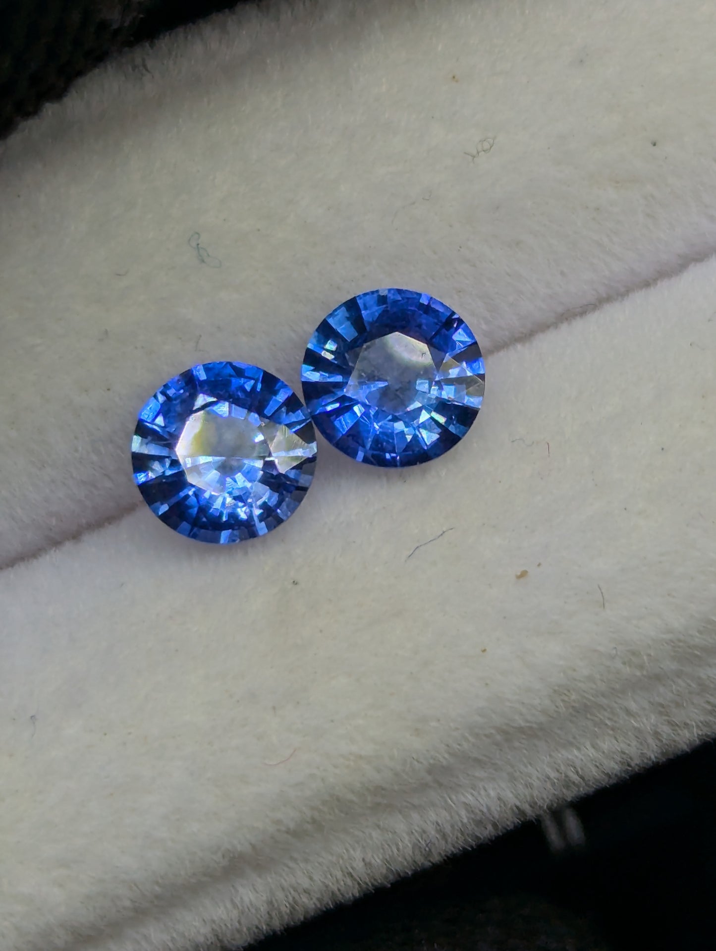 Natural Ceylon Blue Sapphire Pair 1.10Ct Round 5.1mm | Clean Matching Heated Sapphire Gemstones | Sri Lanka Rathnapura Origin