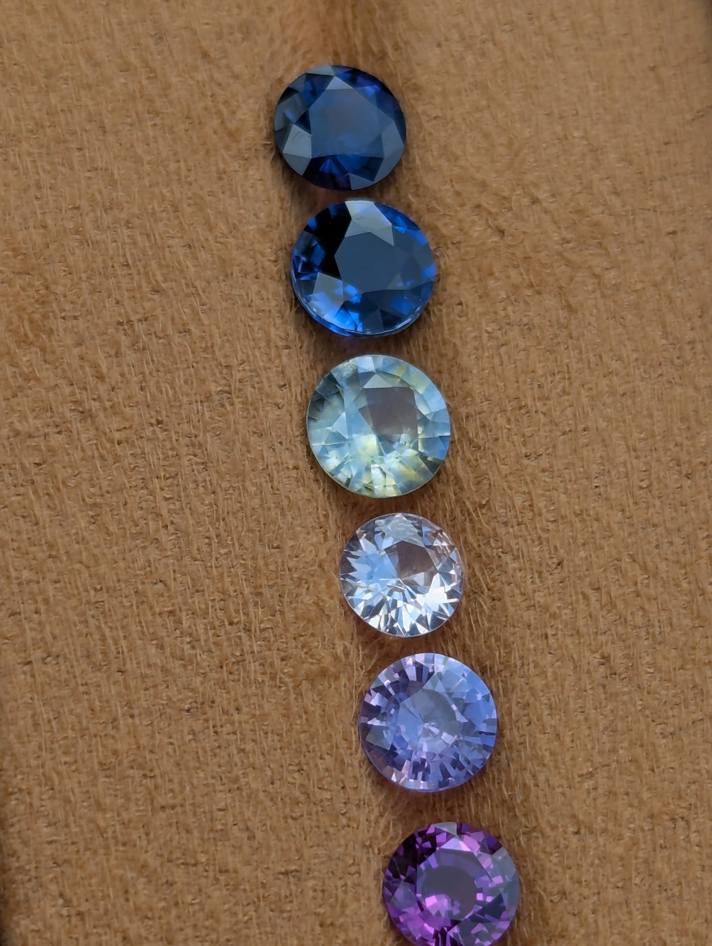 Natural Mixed Color Sapphire Parcel – 3.57ct Round Clean Stones
