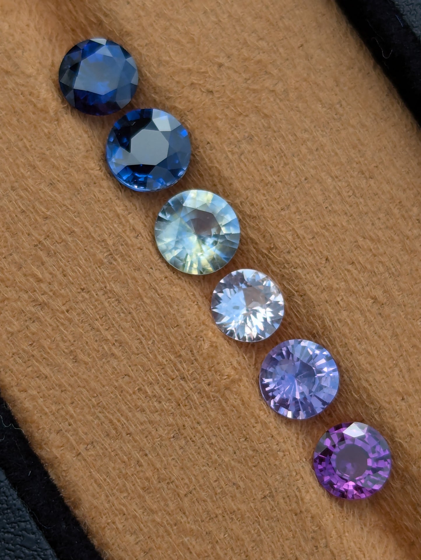 Natural Mixed Color Sapphire Parcel – 3.57ct Round Clean Stones