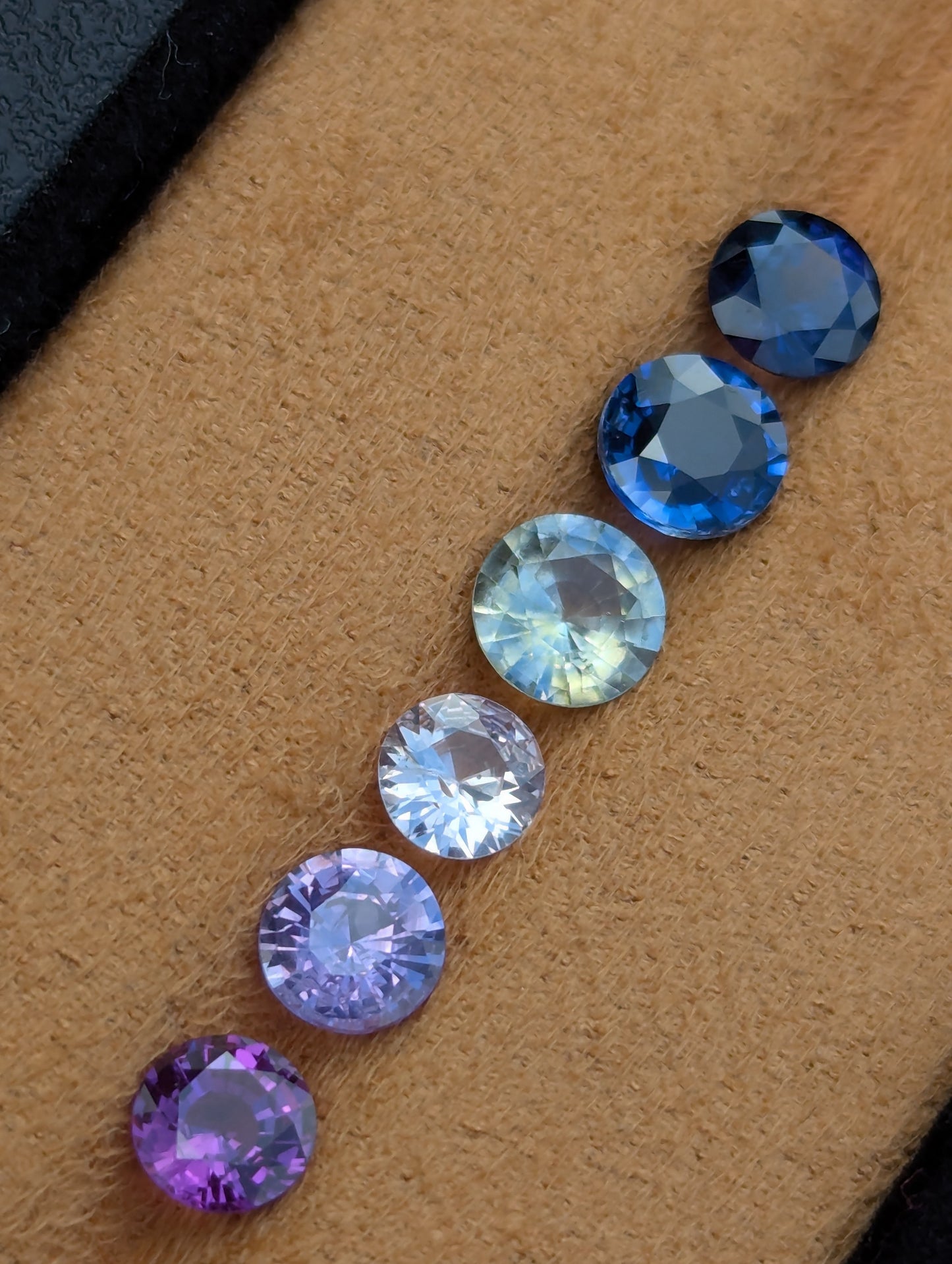Natural Mixed Color Sapphire Parcel – 3.57ct Round Clean Stones