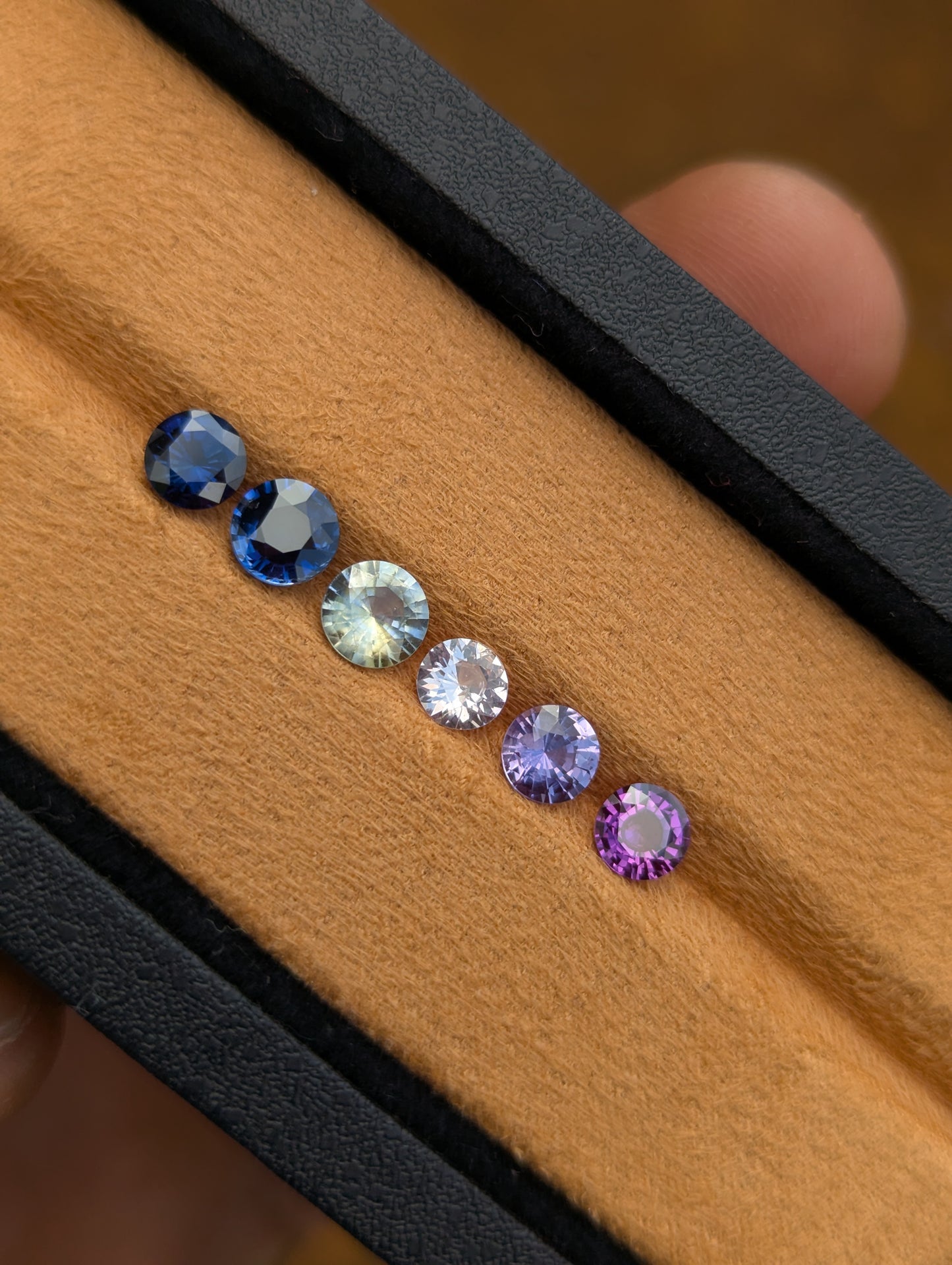 Natural Mixed Color Sapphire Parcel – 3.57ct Round Clean Stones