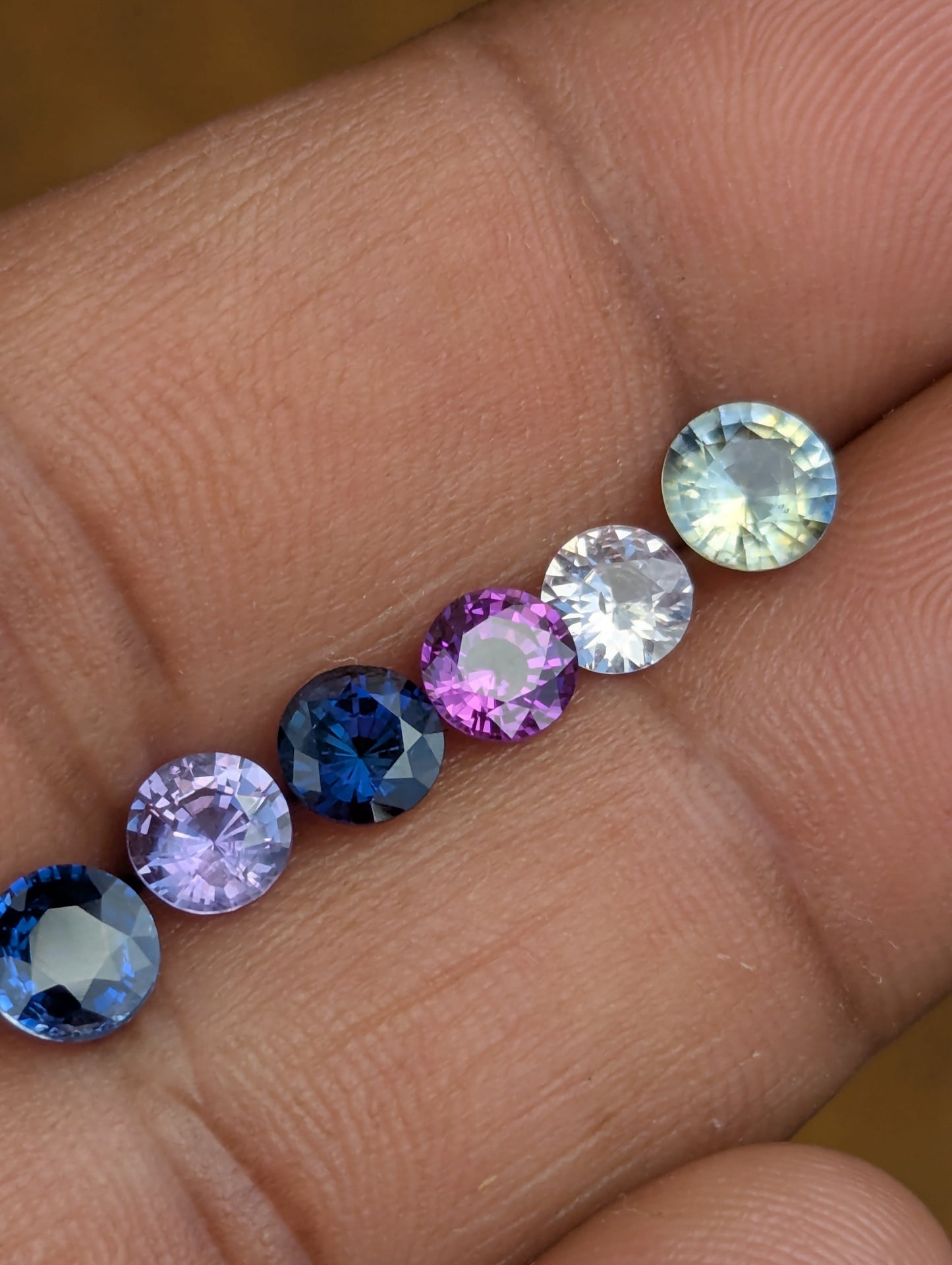 Natural Mixed Color Sapphire Parcel – 3.57ct Round Clean Stones