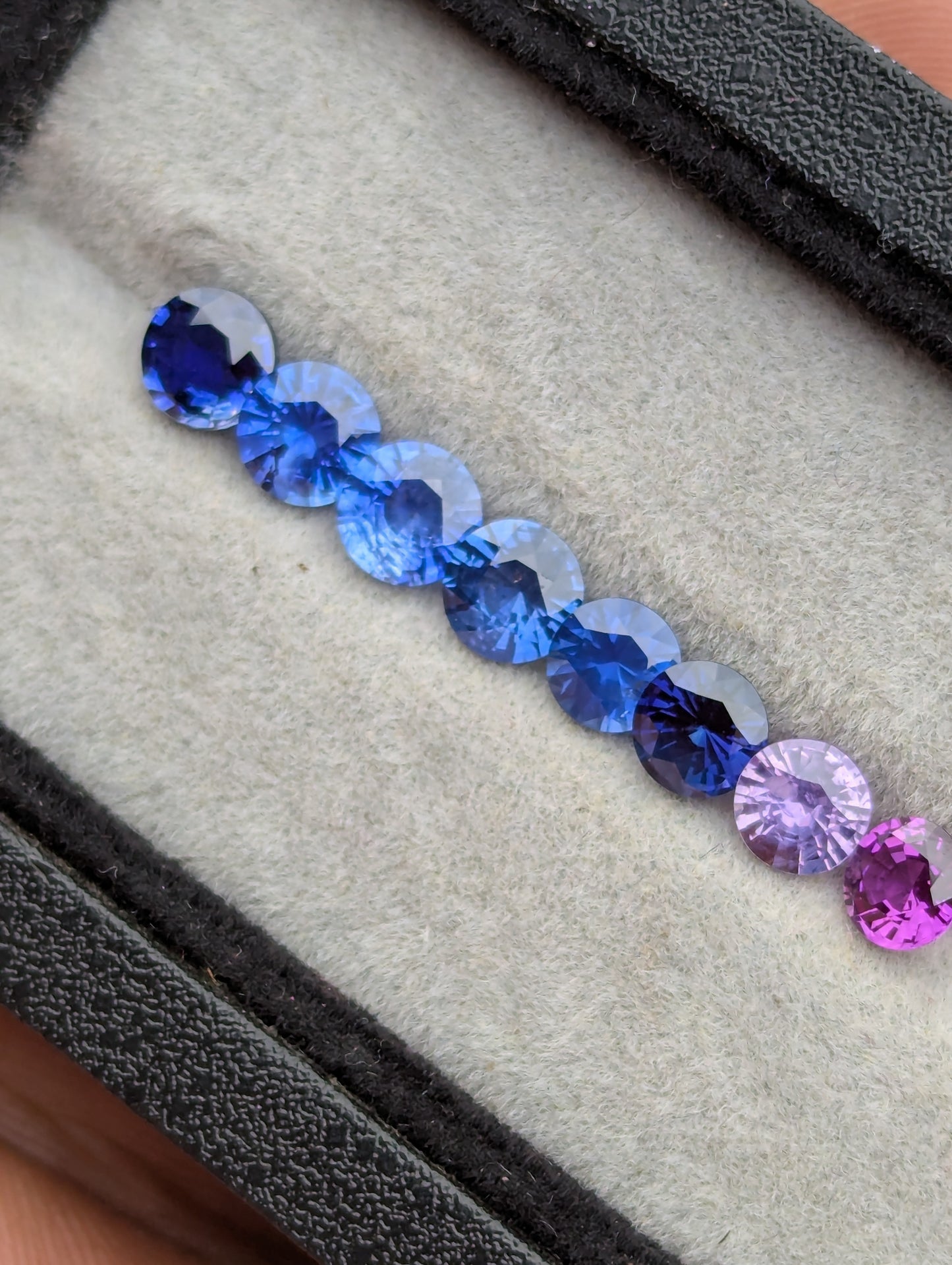 5.2ct Natural Sapphire Round Parcel – Mixed Colors Heated Sapphires 5–5mm