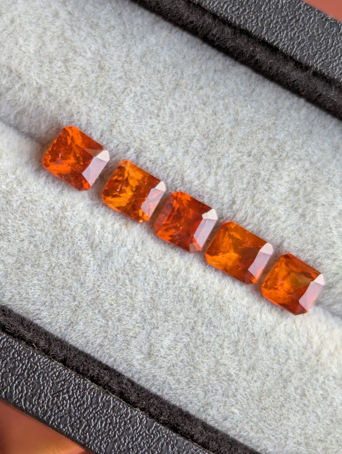 Natural Orange Garnet Set – 4.50ct