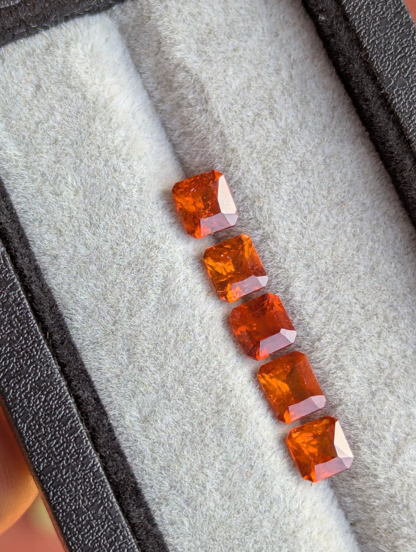 Natural Orange Garnet Set – 4.50ct