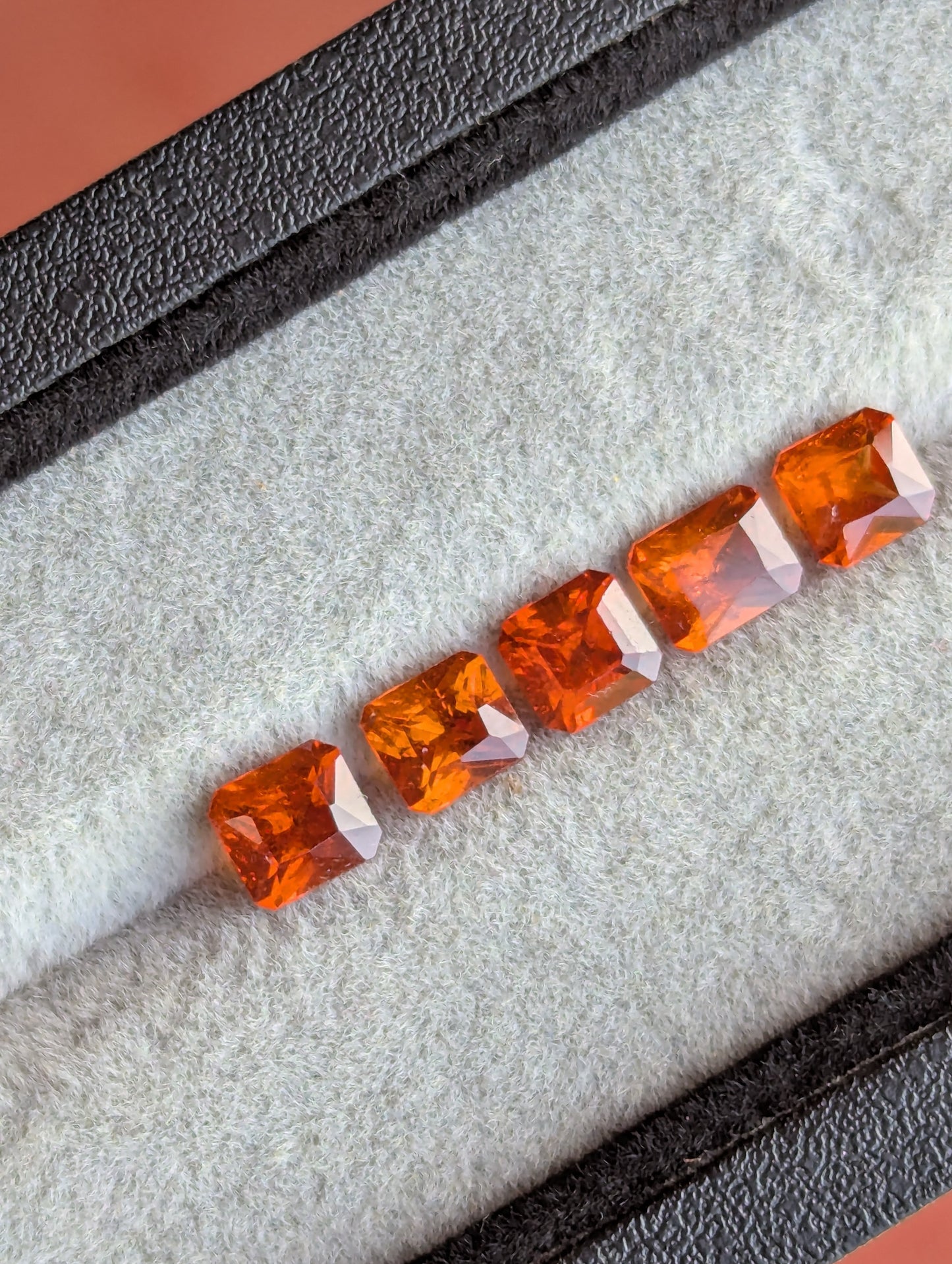 Natural Orange Garnet Set – 4.50ct