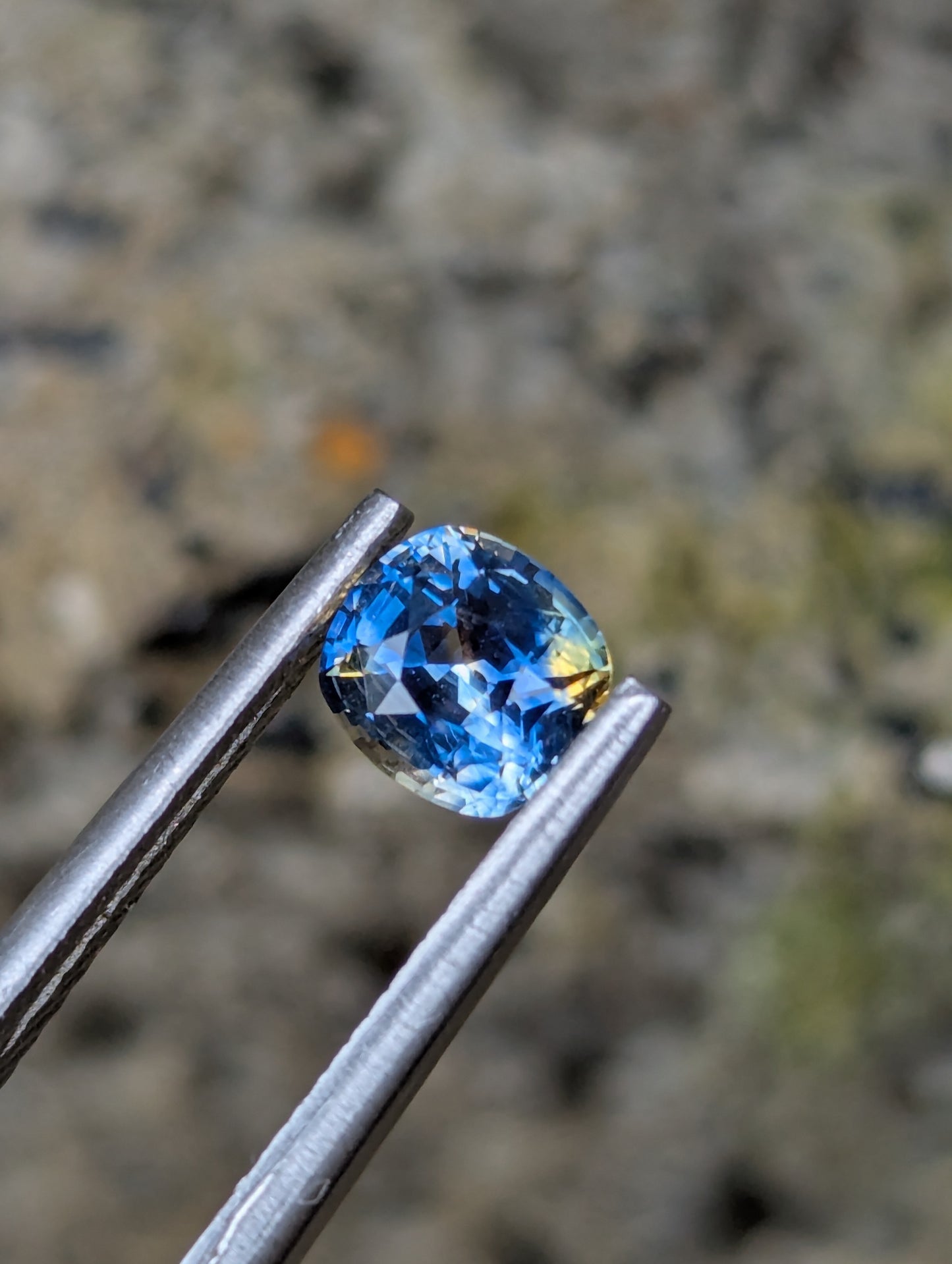 Natural Bi-Color Sapphire – 0.83 Carat Cushion Cut | Ceylon Sapphire