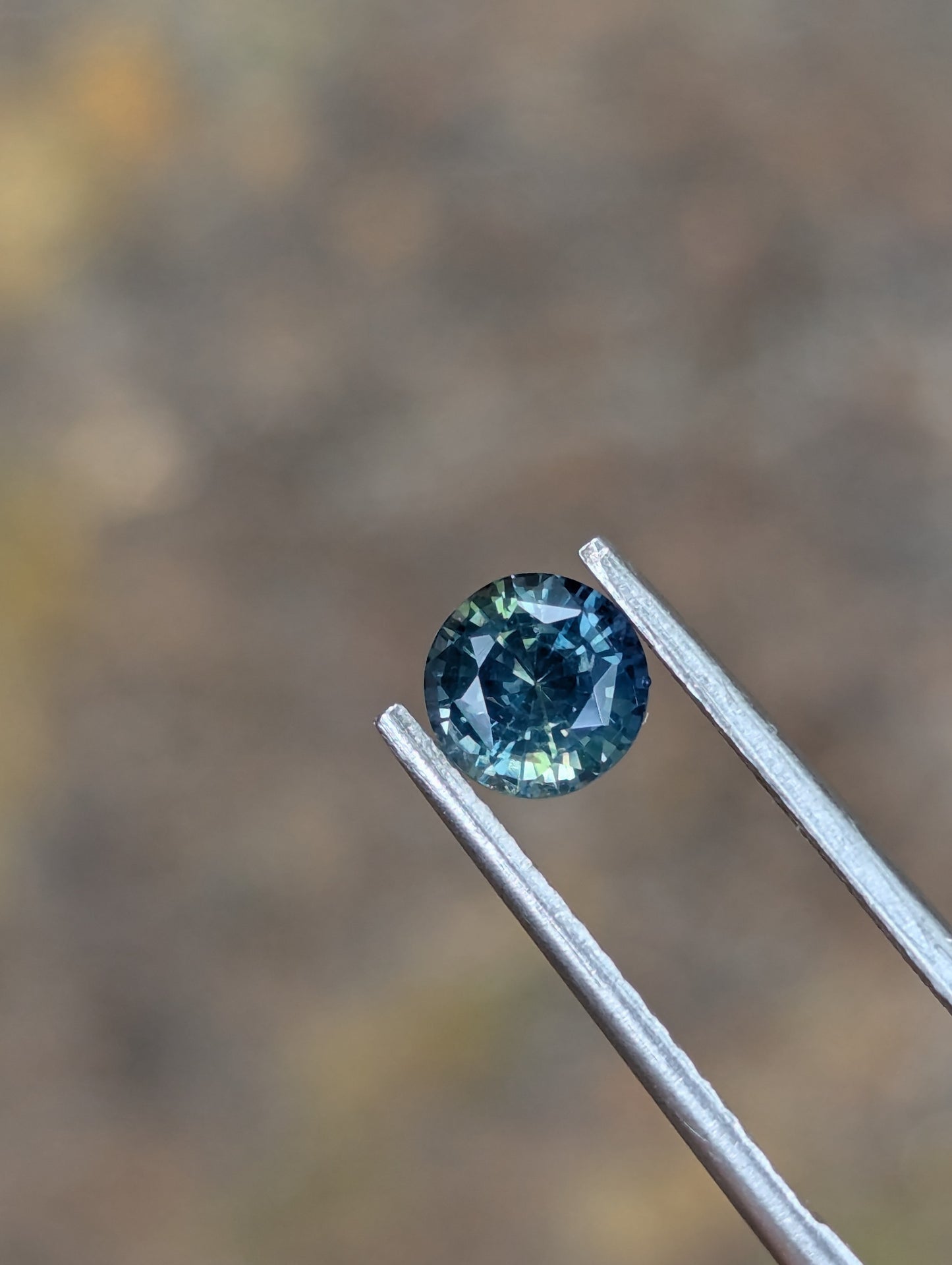 Natural Unheated Teal Sapphire – 1.09 Carat Round Cut Certified Gemstone