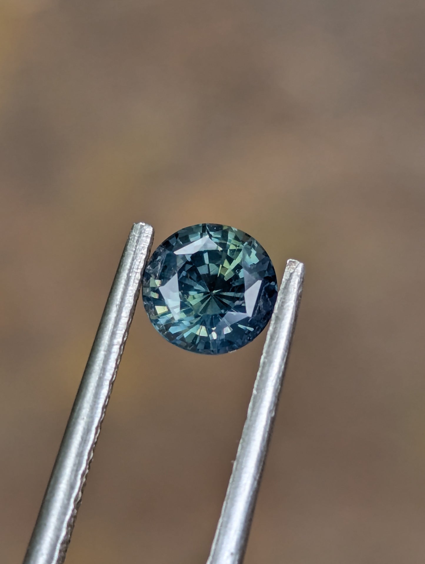 Natural Unheated Teal Sapphire – 1.09 Carat Round Cut Certified Gemstone