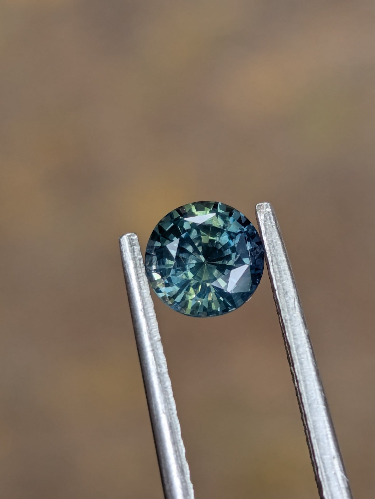 Natural Unheated Teal Sapphire – 1.09 Carat Round Cut Certified Gemstone