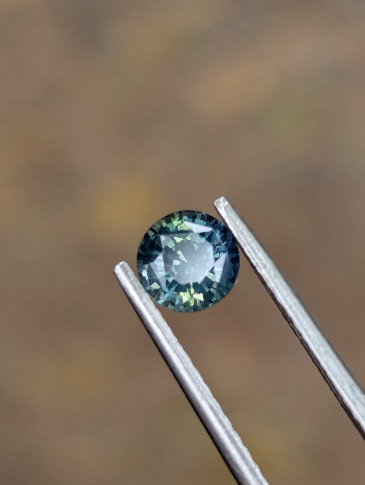 Natural Unheated Teal Sapphire – 1.09 Carat Round Cut Certified Gemstone