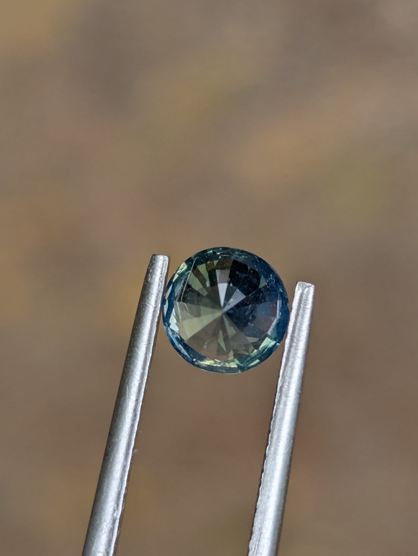 Natural Unheated Teal Sapphire – 1.09 Carat Round Cut Certified Gemstone